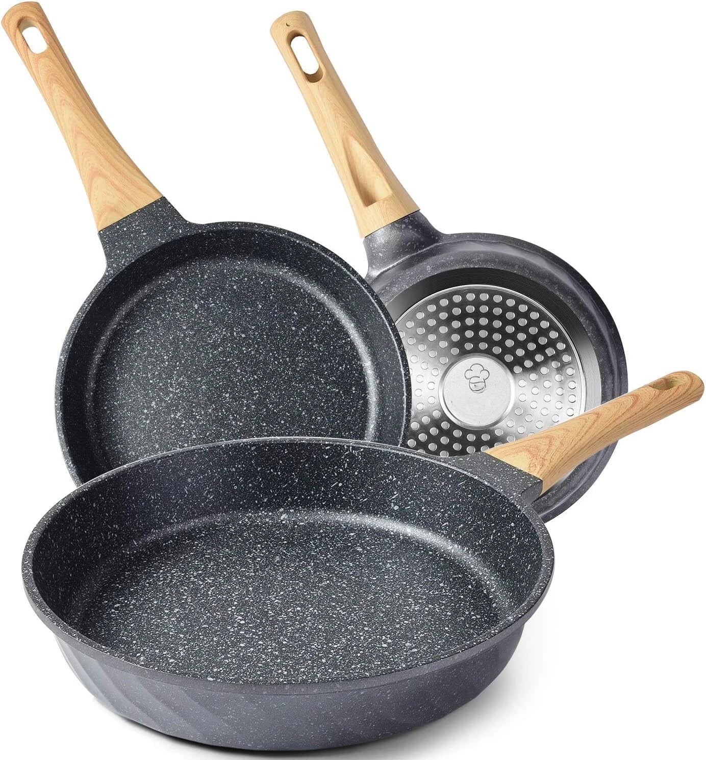 Non-Stick Skillet, Induction Skillet Set, Granite Skillet 07FC0E-D4 - KOEEK