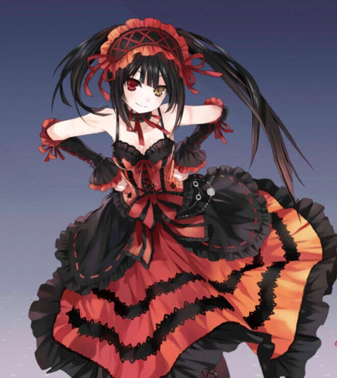 DATE A LIVE Tokisaki Kurumi Dresses Costume Cosplay Halloween Set Women Dress 07FC0E-D4 - KOEEK