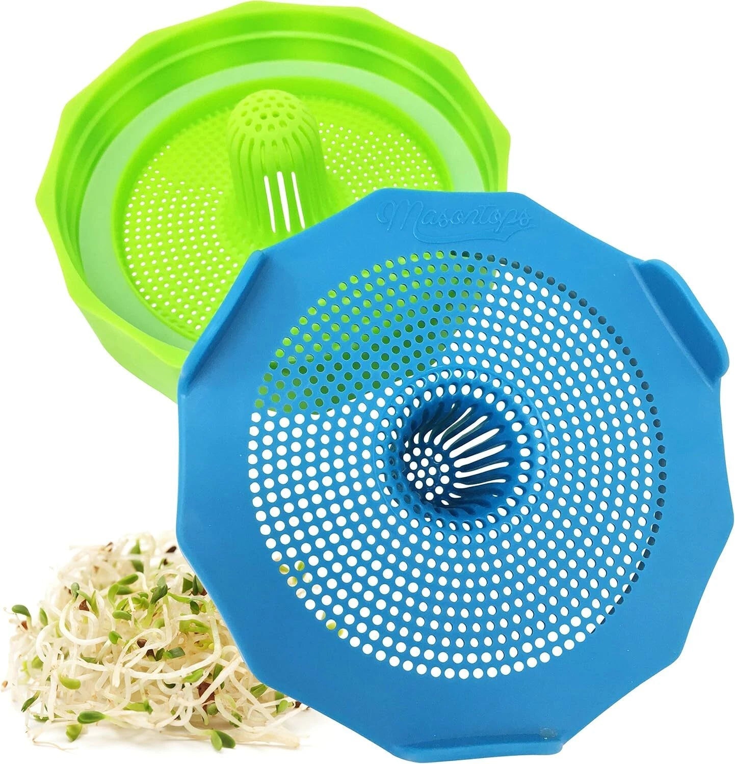 Bean Screen Plastic Mason Jar Sprouting Lids Mason Jar Sprouting Kit Growing 07FC0E-D4 - KOEEK