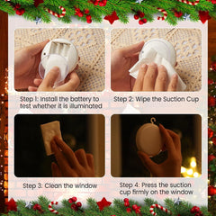 new Brightown 3 PCS Lighted Christmas Window Bell-Tree-Deer Multicolor BRIGHTOWN - KOEEK