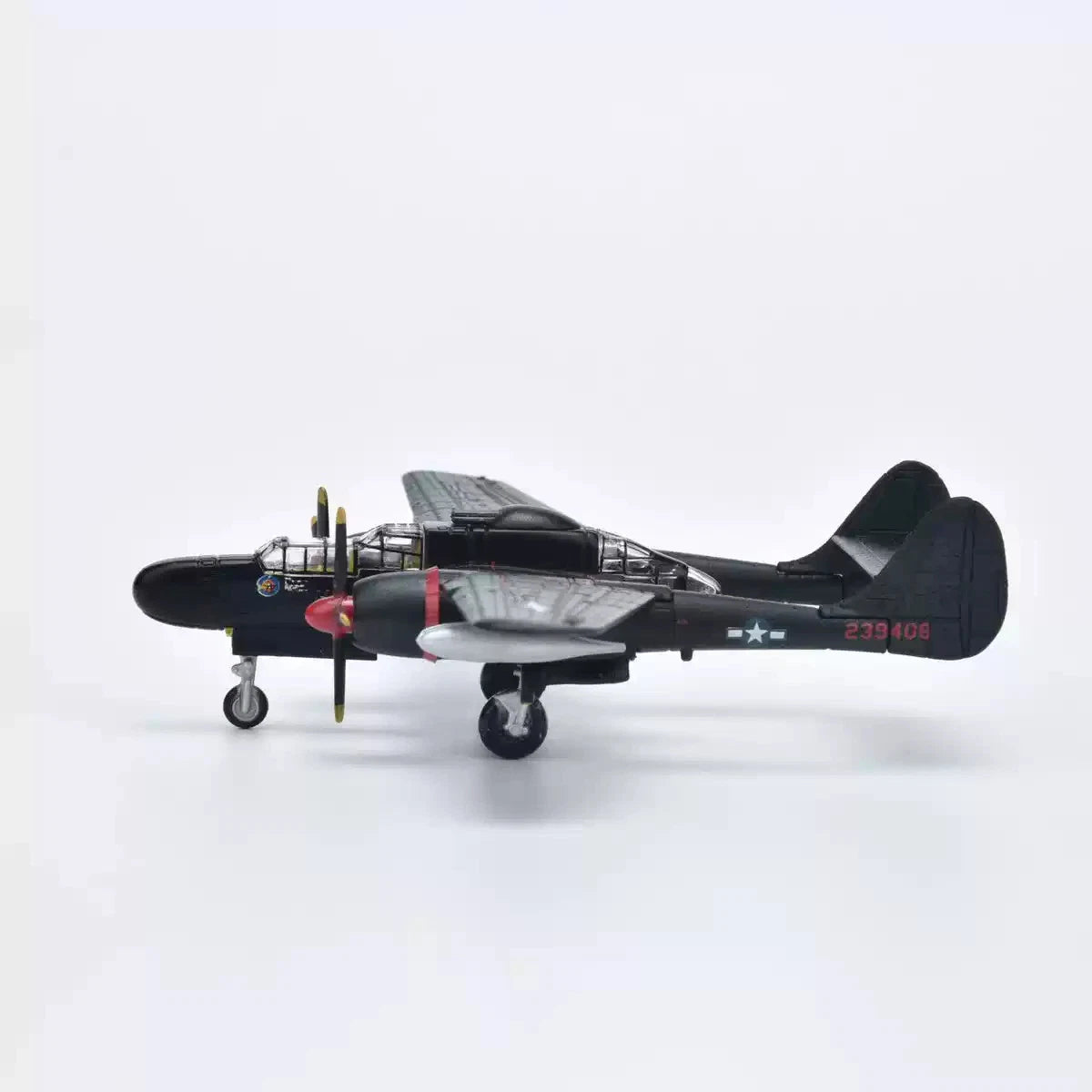 1/144 Scale US P-61 Black Widow Aircraft Black Color Diecast Metal Model 07FC0E-D4 - KOEEK