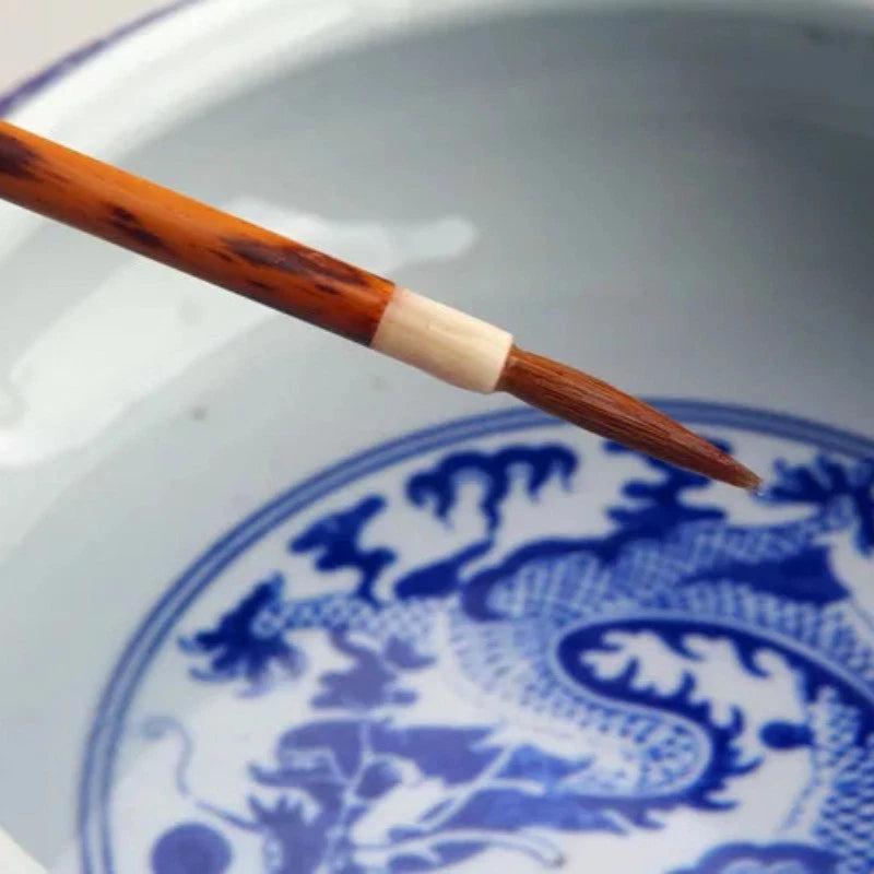 18cm Wolf Hair Chinese Calligraphy Fine Line Brushes Handmade Writing Brush 07FC0E-D4 - KOEEK