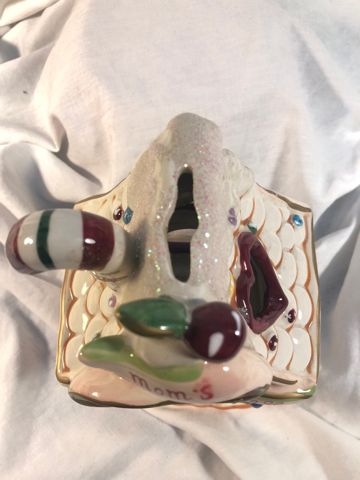 Blue Sky Clayworks Christmas Gingerbread House MOM'S COOKIE COTTAGE Tea Light BLUE SKY - KOEEK