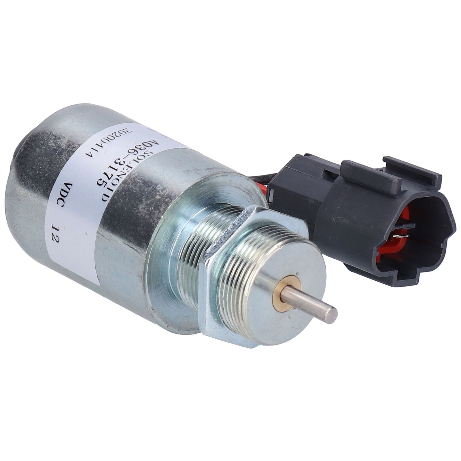 new 12V Solenoid Valve Fuel Shut Off Steel Excavator Parts A036‑3175 For koeek - KOEEK