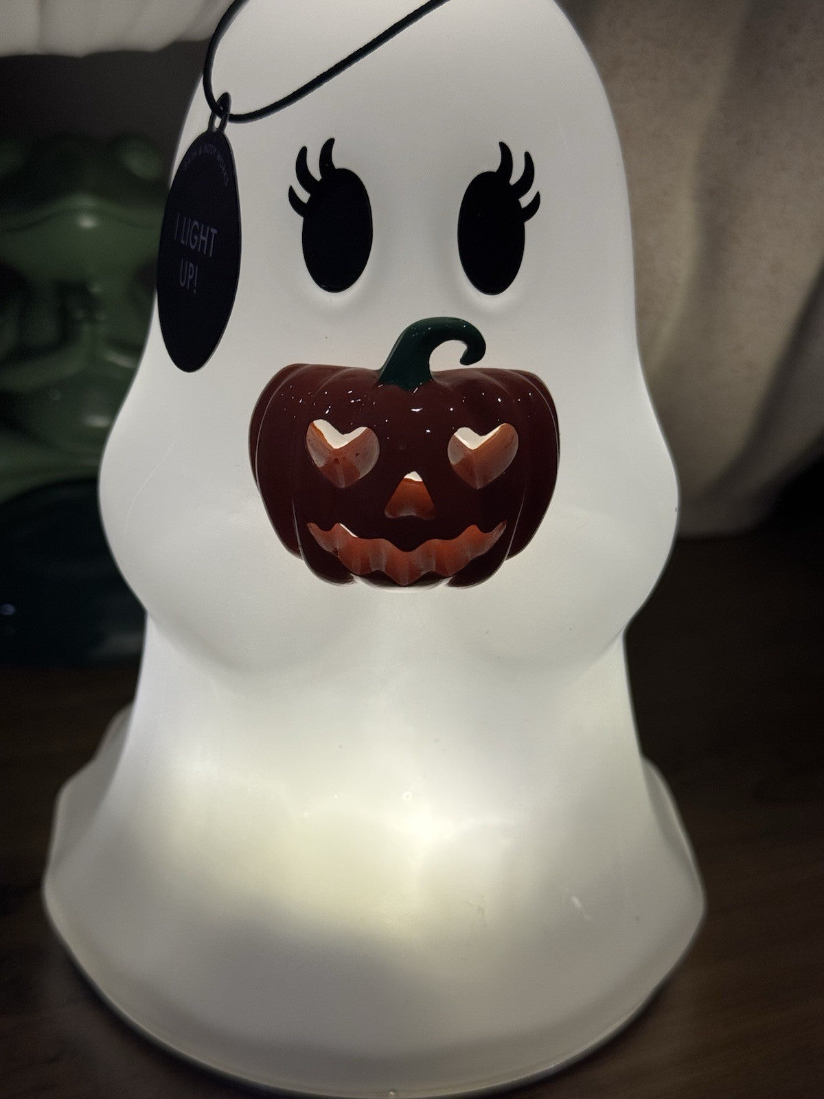 !!! Bath & Body Works Halloween Ghost 3 wick Candle Holder  LIGHTS UP!!! BATH & BODY WORKS - KOEEK