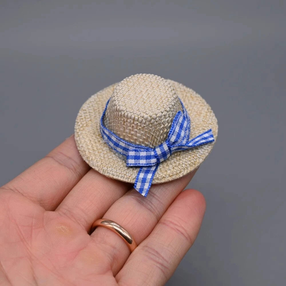 1/6 Scale Round Brim Straw Hat Beach Hat Sun Hat Model For 12" Action Figures 07FC0E-D4 - KOEEK