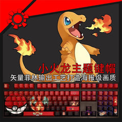108 Keys Charmander Transparent PBT Mechanical Keyboard Keycaps Cherry MX High 07FC0E-D4 - KOEEK