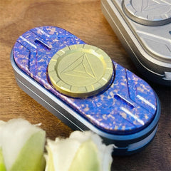 EDC Novel Titanium Alloy Fidget Spinner Fidget Slider 2 in 1 Stress Relief Toy 07FC0E-D4 - KOEEK