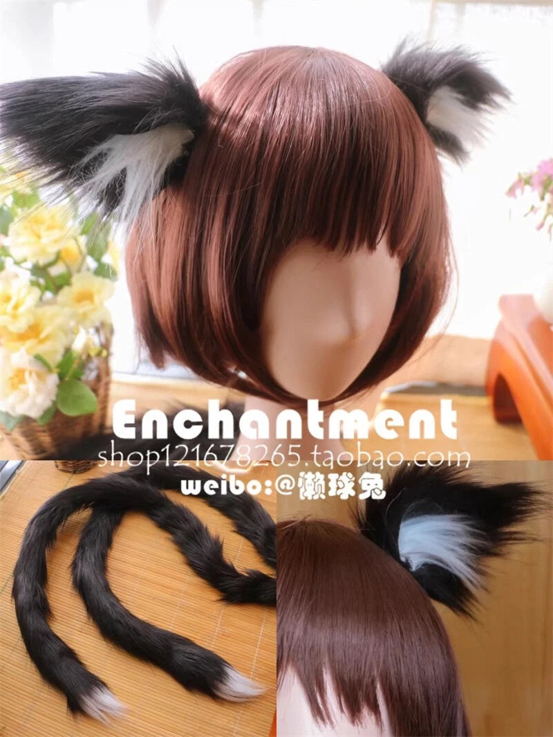 Customized TouHou Project Chen Cosplay Costume Maid Dress Ears Tail Lolita 07FC0E-D4 - KOEEK