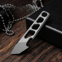 Mini Titanium Pry Bar Crowbar Bottle Opener Portable Keychain EDC Multi Tools 07FC0E-D4 - KOEEK