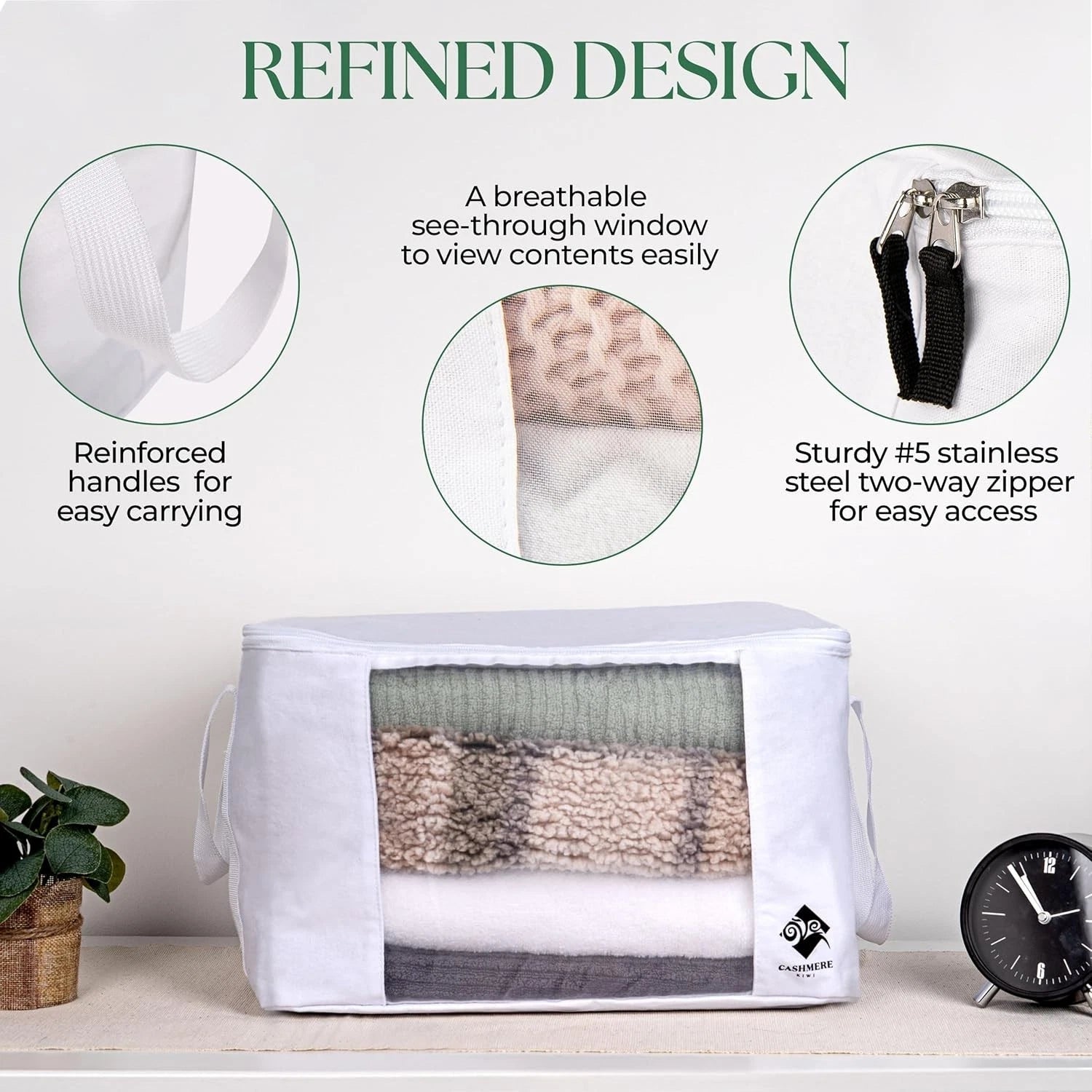 Sweater Storage Bags | with Moth Protection Cedar | Breathable & Washable 07FC0E-D4 - KOEEK