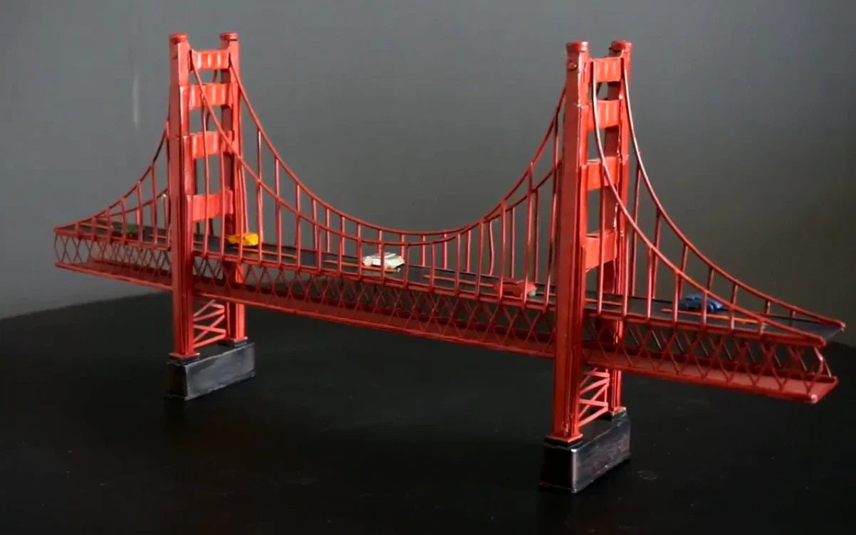 Ironwork San Francisco Golden Gate Bridge Model Handmade  Retro Ornaments Gift 07FC0E-D4 - KOEEK
