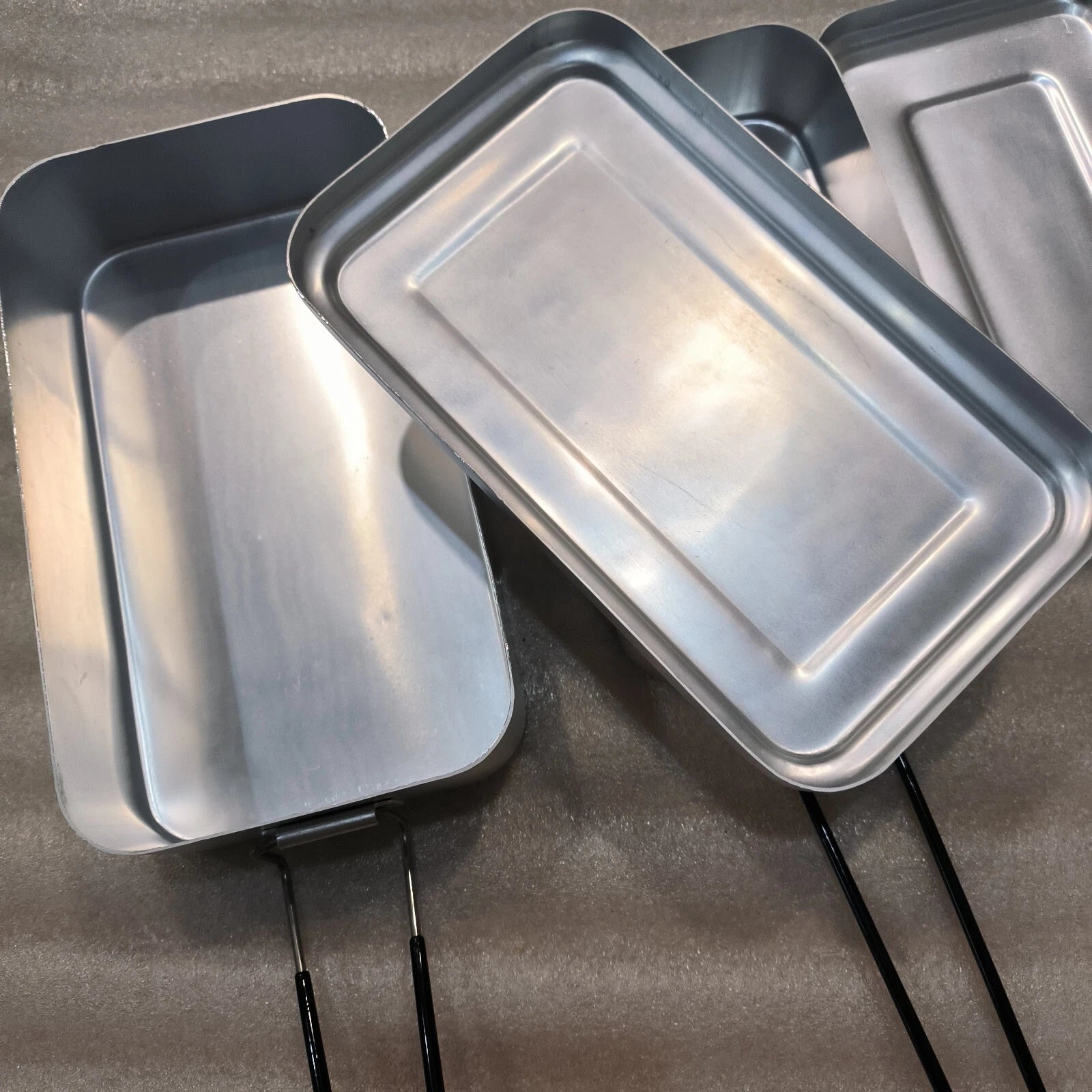 1500ml Retro Pure Aluminum Mess Tin Outdoor Hiking Camping Square Lunch Box 07FC0E-D4 - KOEEK
