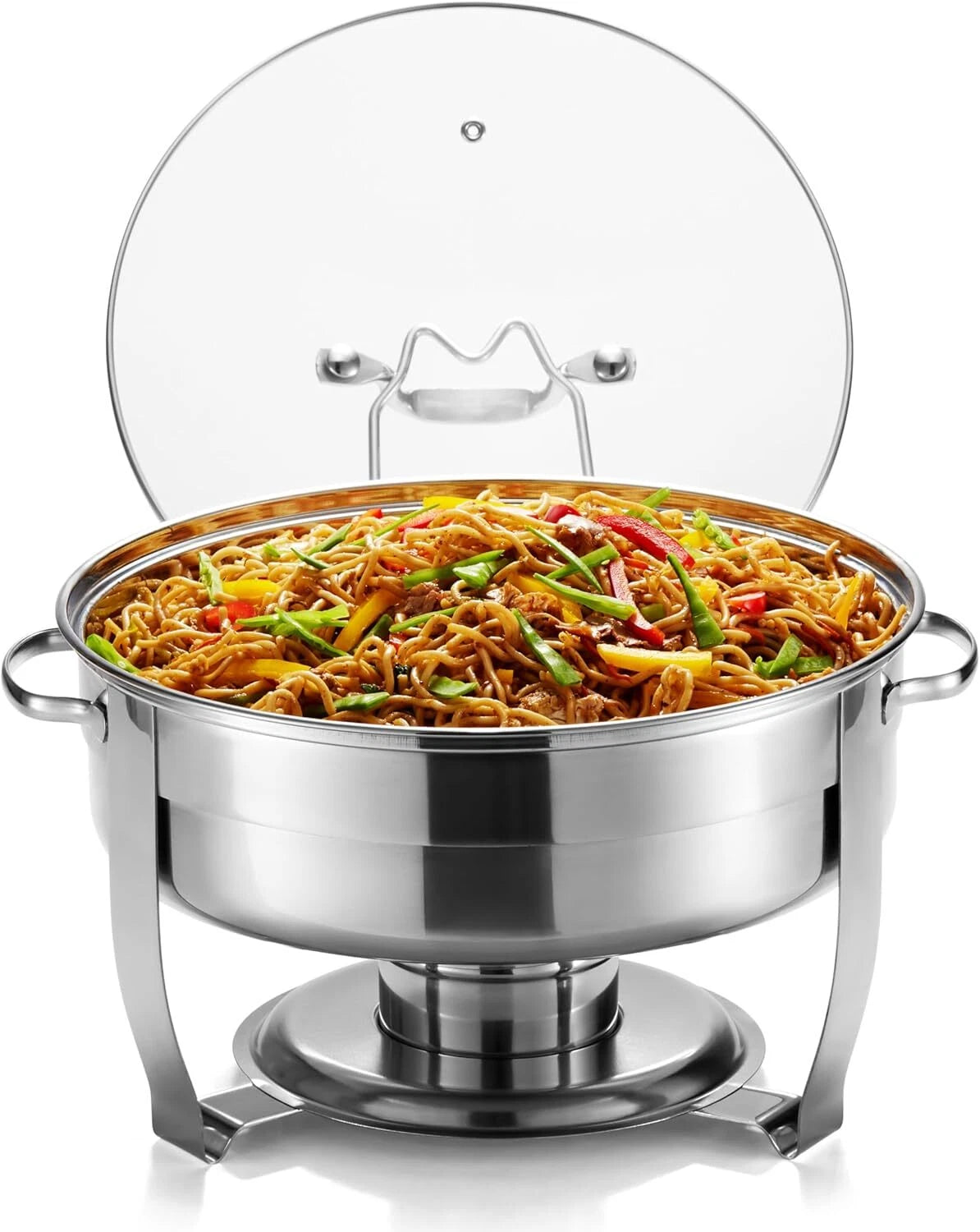 Heated Plate Set for Buffet, Catering Food Warmer, Stainless Steel, 4.5-Quart 07FC0E-D4 - KOEEK