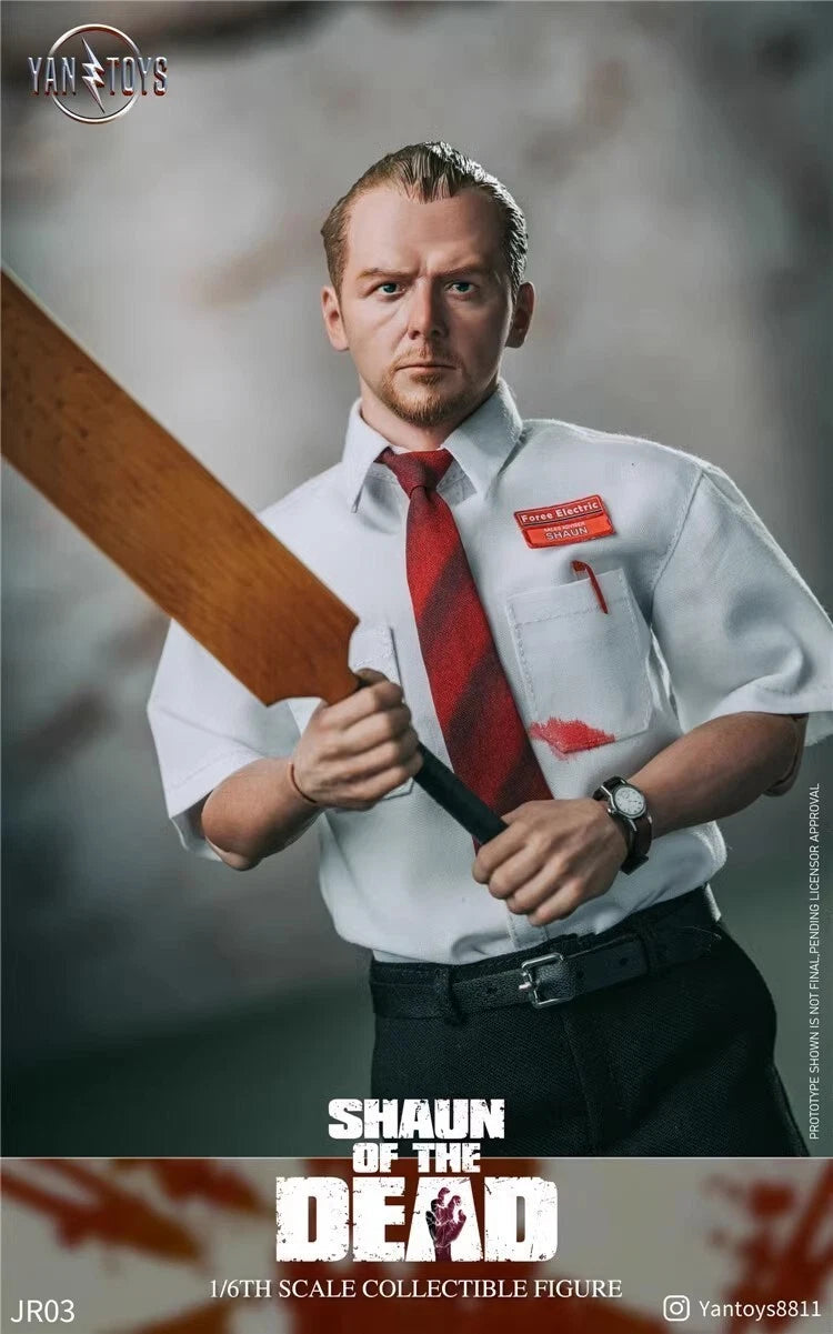 YANTOYS 1/6 JR03 Shaun of The Dead Simon Pegg 12" Action Figure Model In Stock 07FC0E-D4 - KOEEK