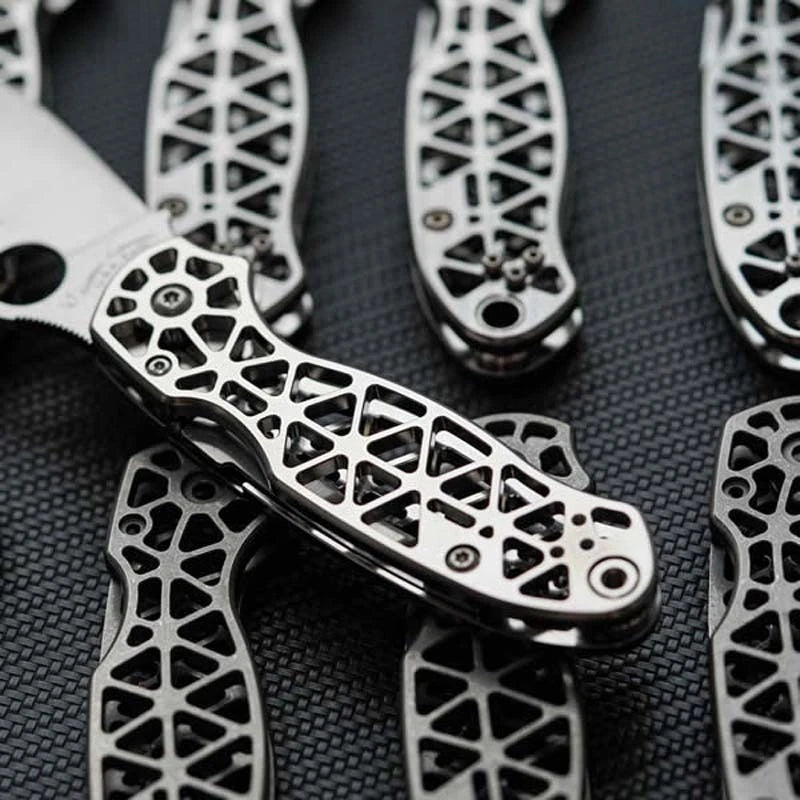 Titanium alloy Hollow Version Handle scales for Spyderco C223FRN Para3 Knives 07FC0E-D4 - KOEEK