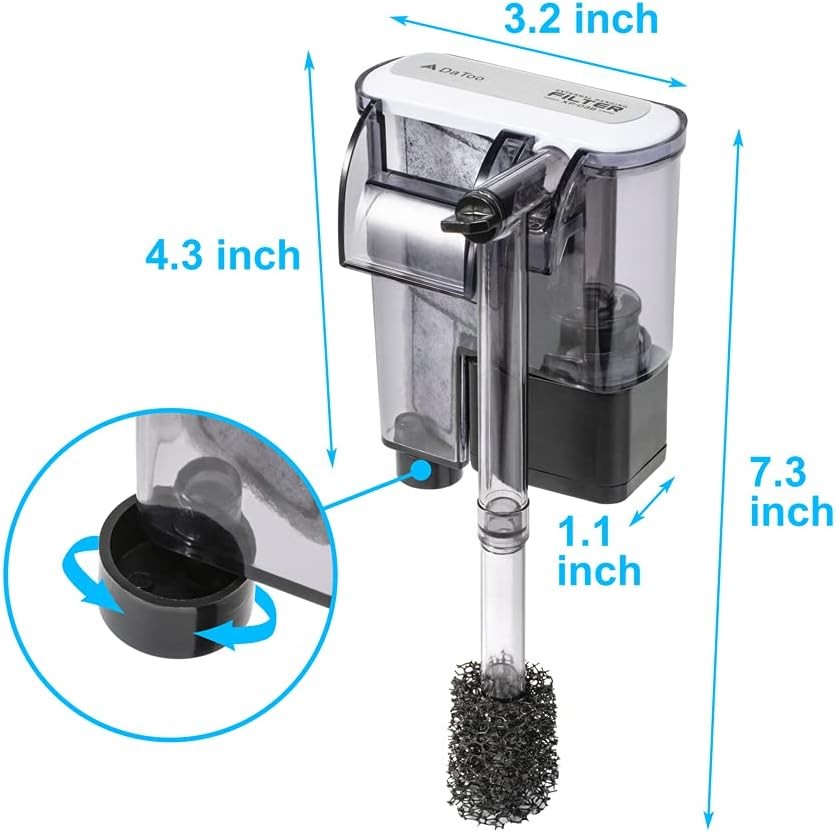 new Aquarium Hang On Filter Small Fish Tank Hanging DTXP-03B (3 to 10 gallons) 07FC0E-D4 - KOEEK