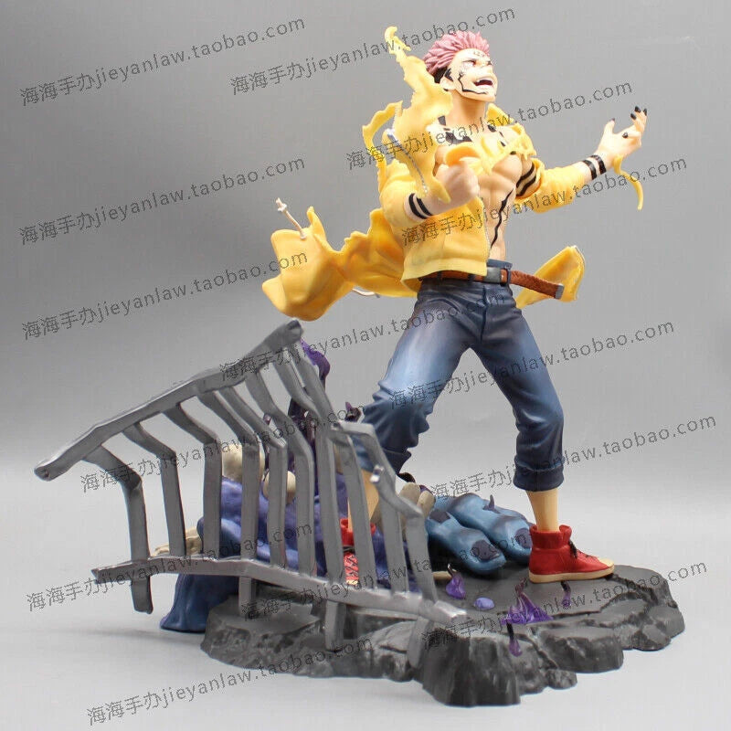 Jujutsu Kaisen Ryomen Sukuna Itadori Yuji 25cmStatue Model PVC Figure Action 07FC0E-D4 - KOEEK