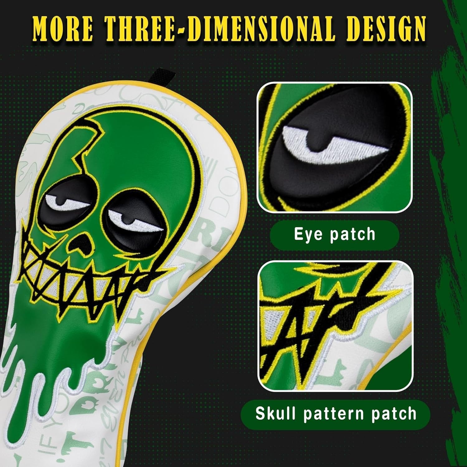 new Big Crazy Golf Club Covers, Covers Funny, Driver Hybrid Green BIG CRAZY - KOEEK