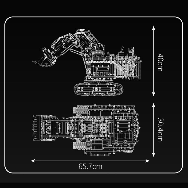 new Mould King 17071 Red Excavator Bulldozer Engineering RC Building Block Toy MOULD KING - KOEEK