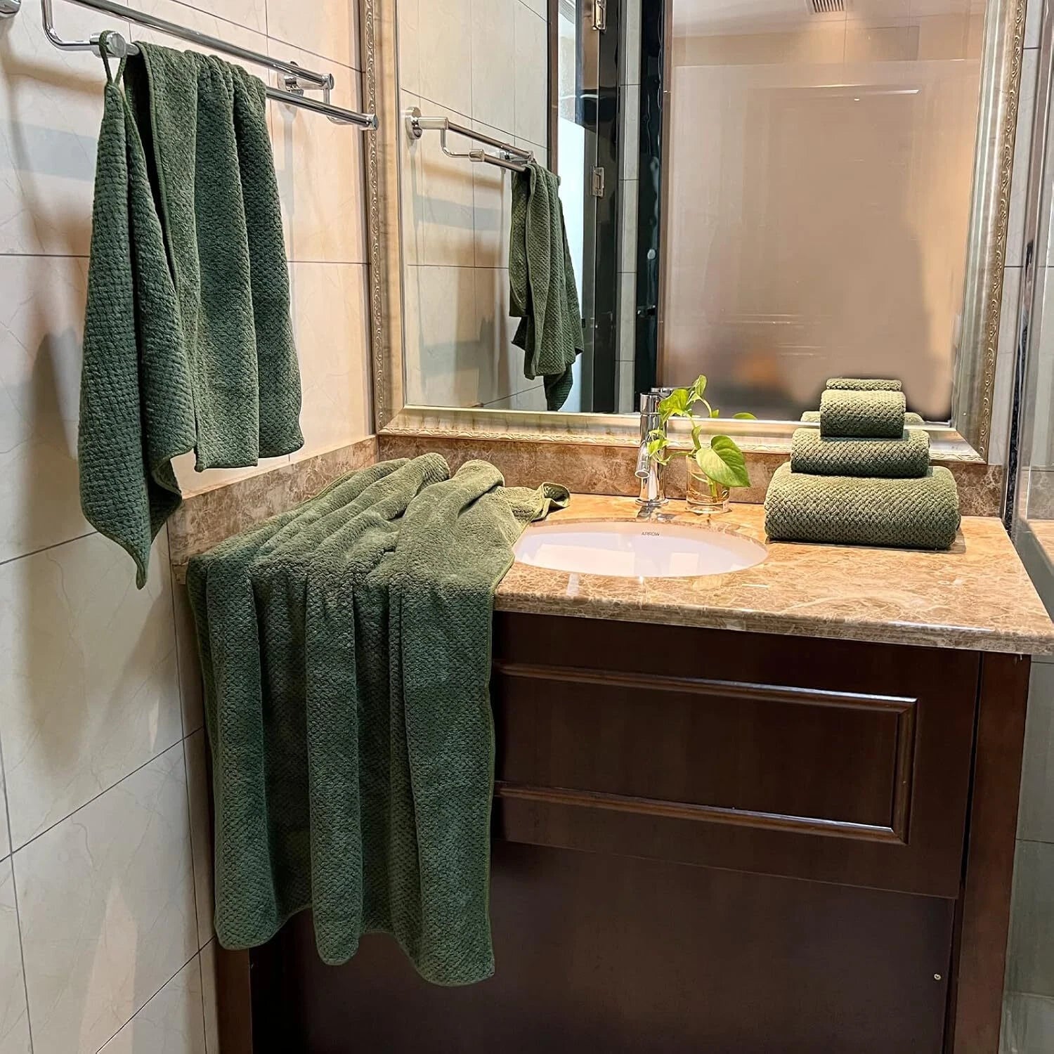 Towels, 29x59-Inch Oversized Bath Towel Set (6-Piece) for Bathroom 07FC0E-D4 - KOEEK