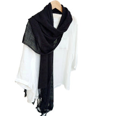 Mens Linen Cotton Soft Winter Warm Scarf Crochet Hollow Bandana Neckerchief Wrap 07FC0E-D4 - KOEEK