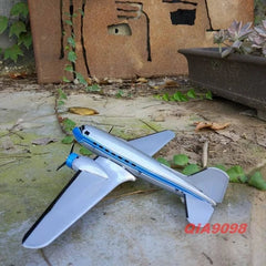 Hand-Made Douglas DC-3 Airliner Wind-up Tin Toy Decoration Adult Collection 07FC0E-D4 - KOEEK