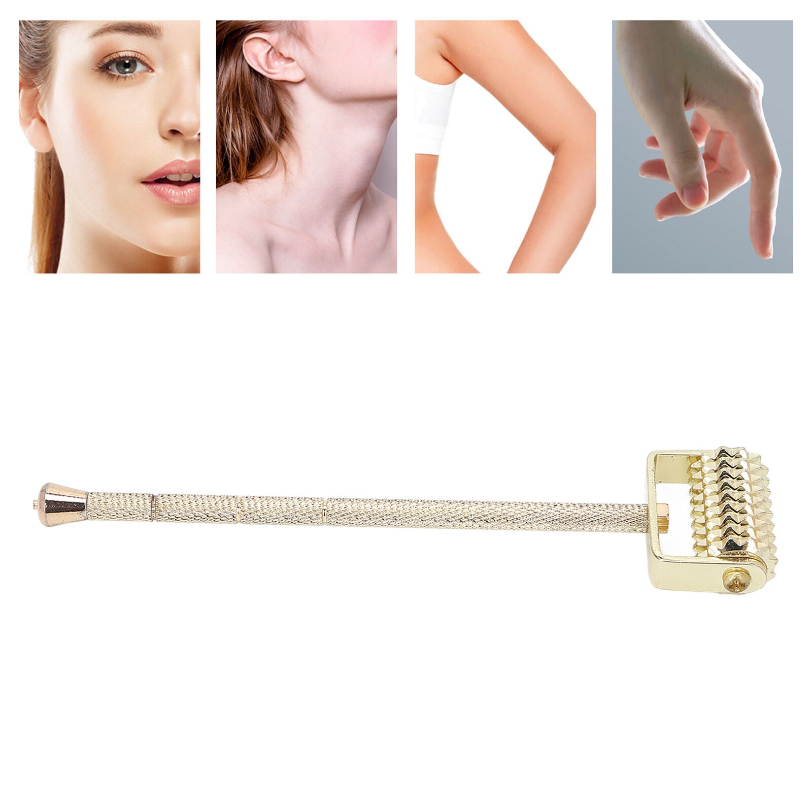 new Massage Roller Reduce Wrinkles Promote Blood Circulation Ridged Derma Roller HGF koeek - KOEEK