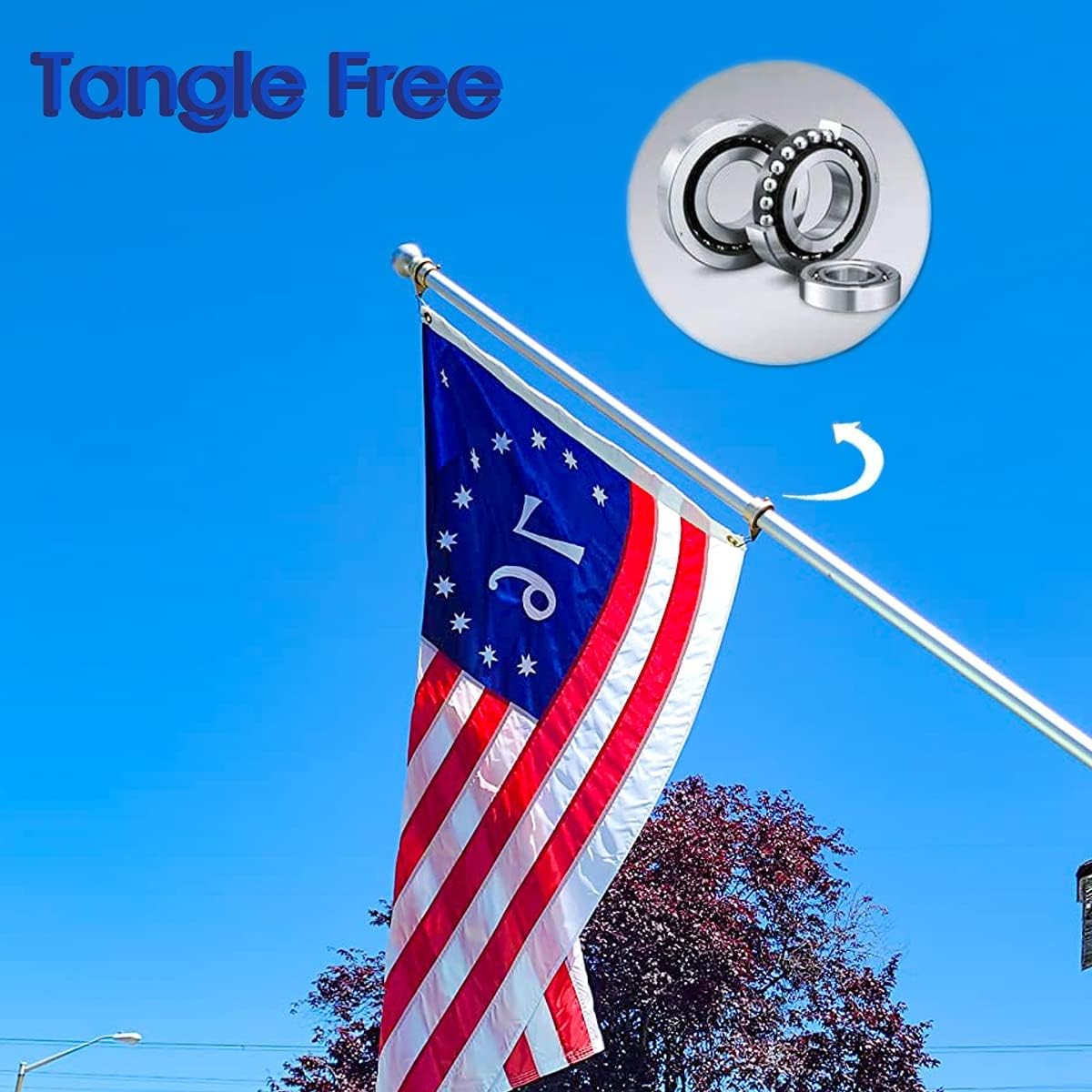 new MOFEEZ Flagpole Rotating Rings,360 Degree Pack of 2 Gold, 2 -Gold MOFEEZ - KOEEK