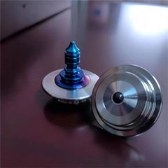 Titanium Stainless Steel Spinning Top Gyroscope EDC Desktop Fidget Toy Gift 07FC0E-D4 - KOEEK