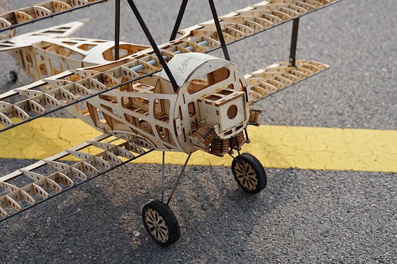 DIY Fokker Dr.I Red Baron Wood Plane Airplane Kit Model Toy Wingspan 102cm 07FC0E-D4 - KOEEK