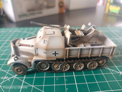 1:72 Scale WWII German Sd .Kfz.7/2 Flak37 Antiaircraft Gun Winter Painting Model 07FC0E-D4 - KOEEK