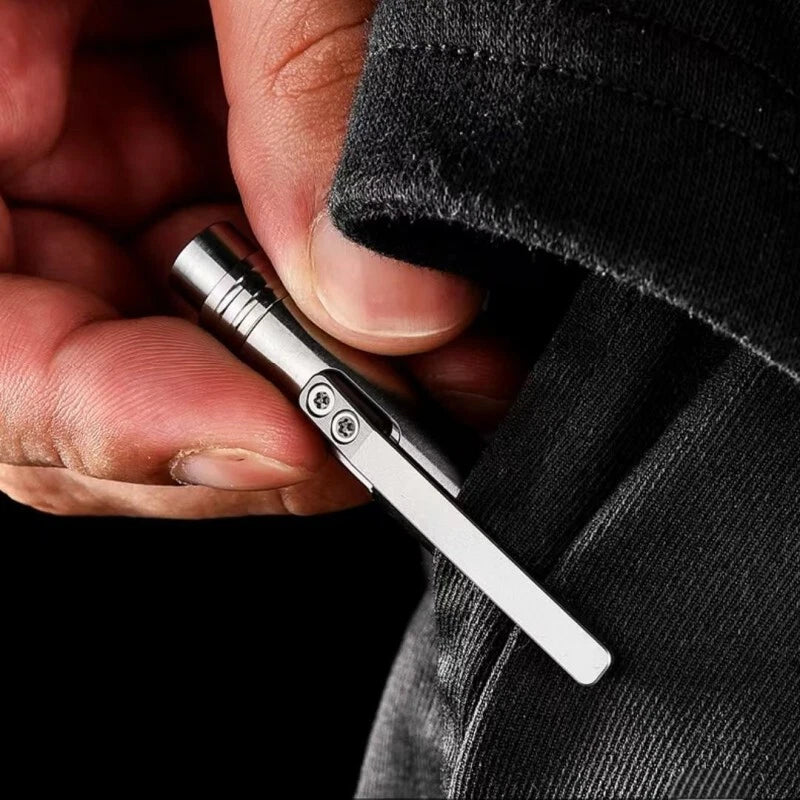 Carbon Fiber Ballpoint Pen EDC Titanium Bolt Action Signature Writing Pocket Pen 07FC0E-D4 - KOEEK