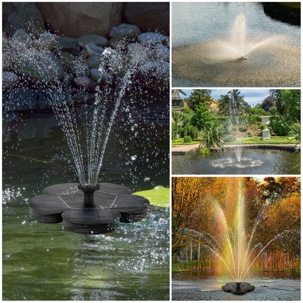 new 1.4W Fuente Flotante Bomba De Agua Energía Solar Para Estanque De Jardín Piscina