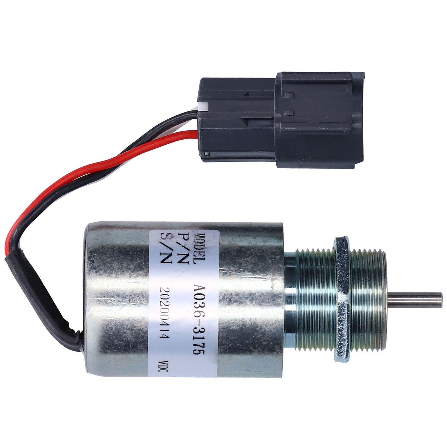 new 12V Solenoid Valve Fuel Shut Off Steel Excavator Parts A036‑3175 For koeek - KOEEK