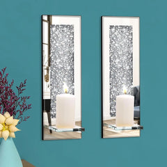 Crystal Diamond Wall Candle Holder Set (2 pieces)
