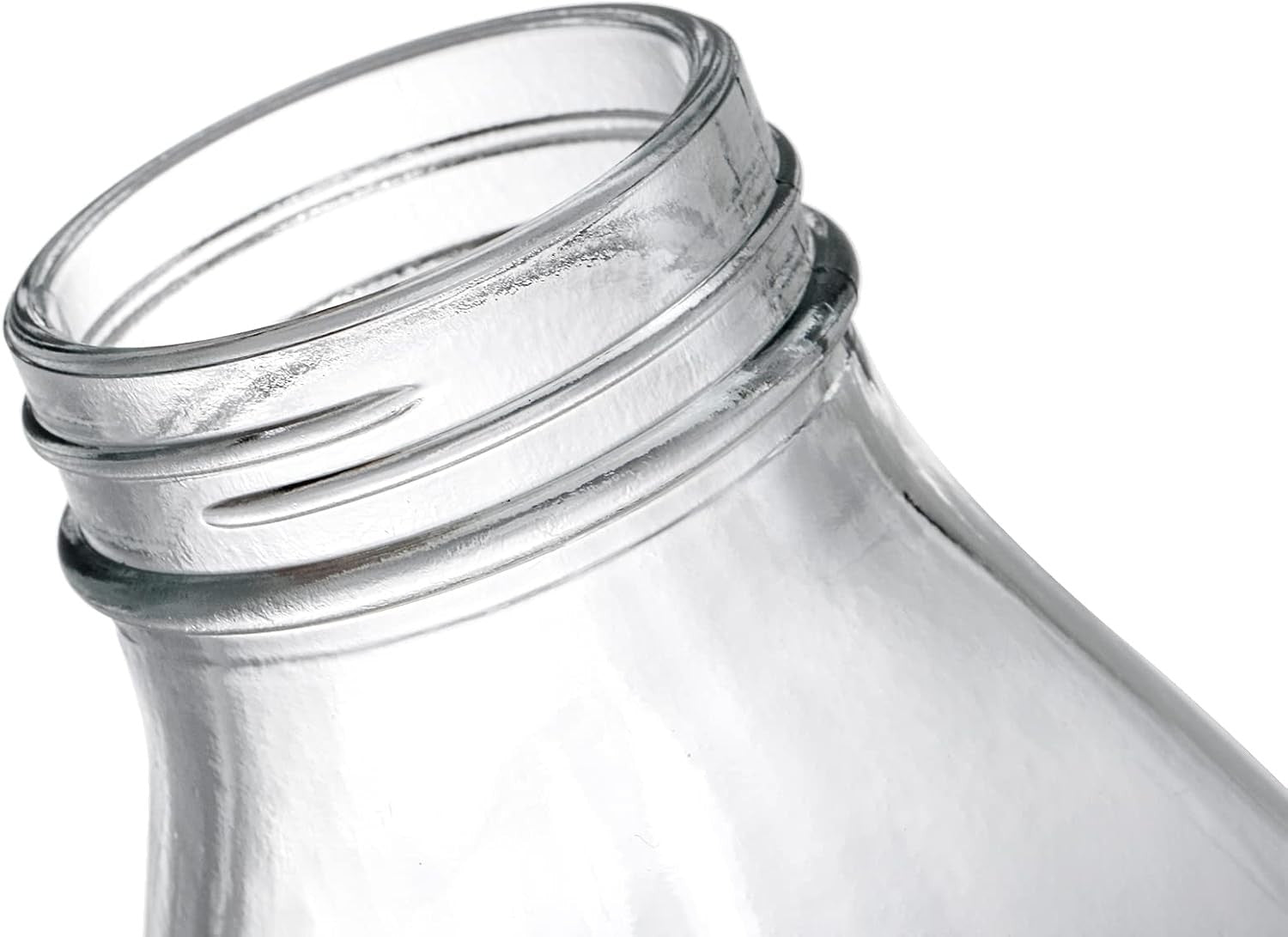 new ZOOFOX 4 Pack 32 oz Glass Milk Bottle with Lids, Vintage Clear,Gold ZOOFOX - KOEEK