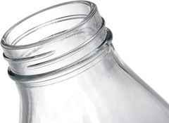 new ZOOFOX 4 Pack 32 oz Glass Milk Bottle with Lids, Vintage Clear,Gold ZOOFOX - KOEEK