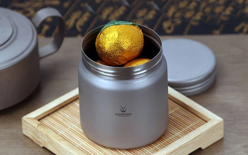 Titanium EDC Storage Box Coffee Tea Cans Emergency Container Bottle Jar 160ML 07FC0E-D4 - KOEEK