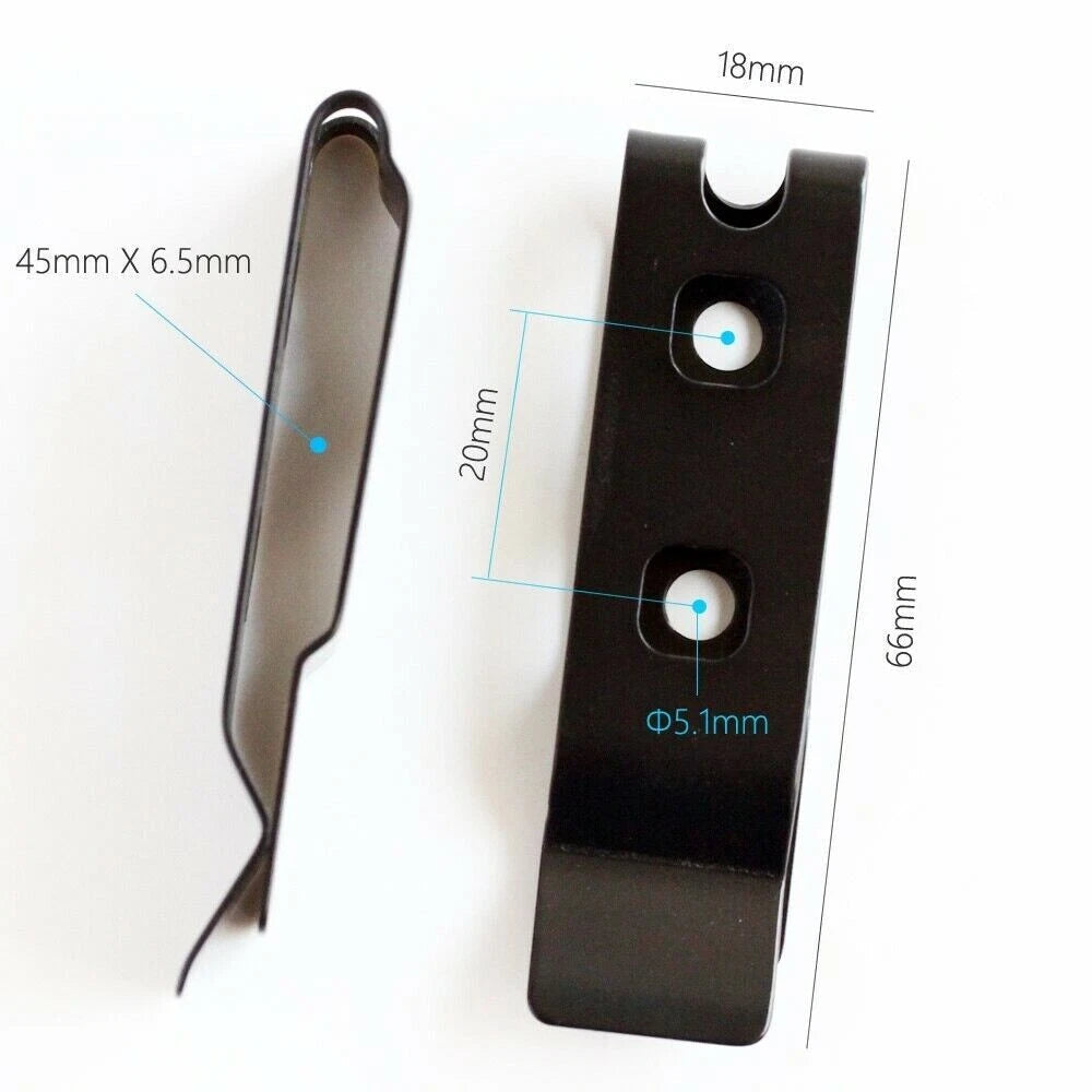 2PCS Holster Quick Clips Knife Sheath Stainless Steel Belt Clip For Kydex Cutter 07FC0E-D4 - KOEEK