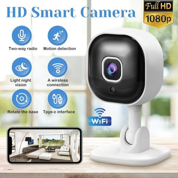 ny Camara De Seguridad WIFI Inalambrica 360° Para Casa Exterior HD 1080P Con Audio