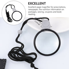 new 2Pcs Handheld 10x Magnifier Necklace Magnifiers Magnifying Monocle Necklace koeek - KOEEK