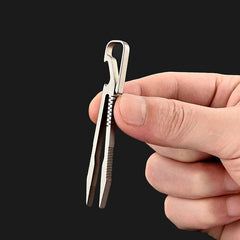 EDC Mini Lightweight Titanium Alloy Keychain Tweezers Portable Outdoor Multitool 07FC0E-D4 - KOEEK