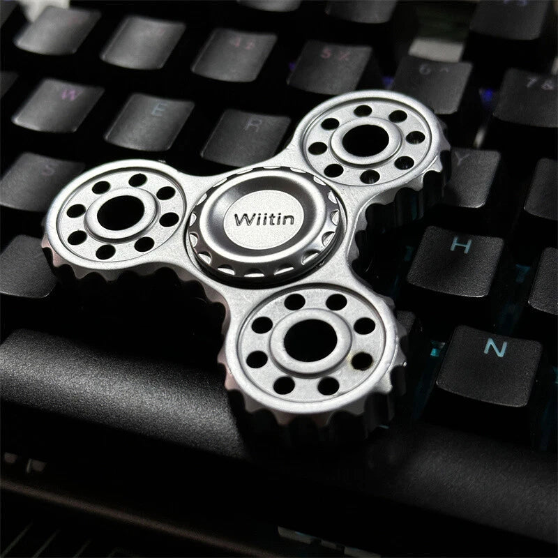Three Leaf Gear Fidget Spinner Adult EDC Fidget Toys ADHD Hand Spinner Men Gifts 07FC0E-D4 - KOEEK