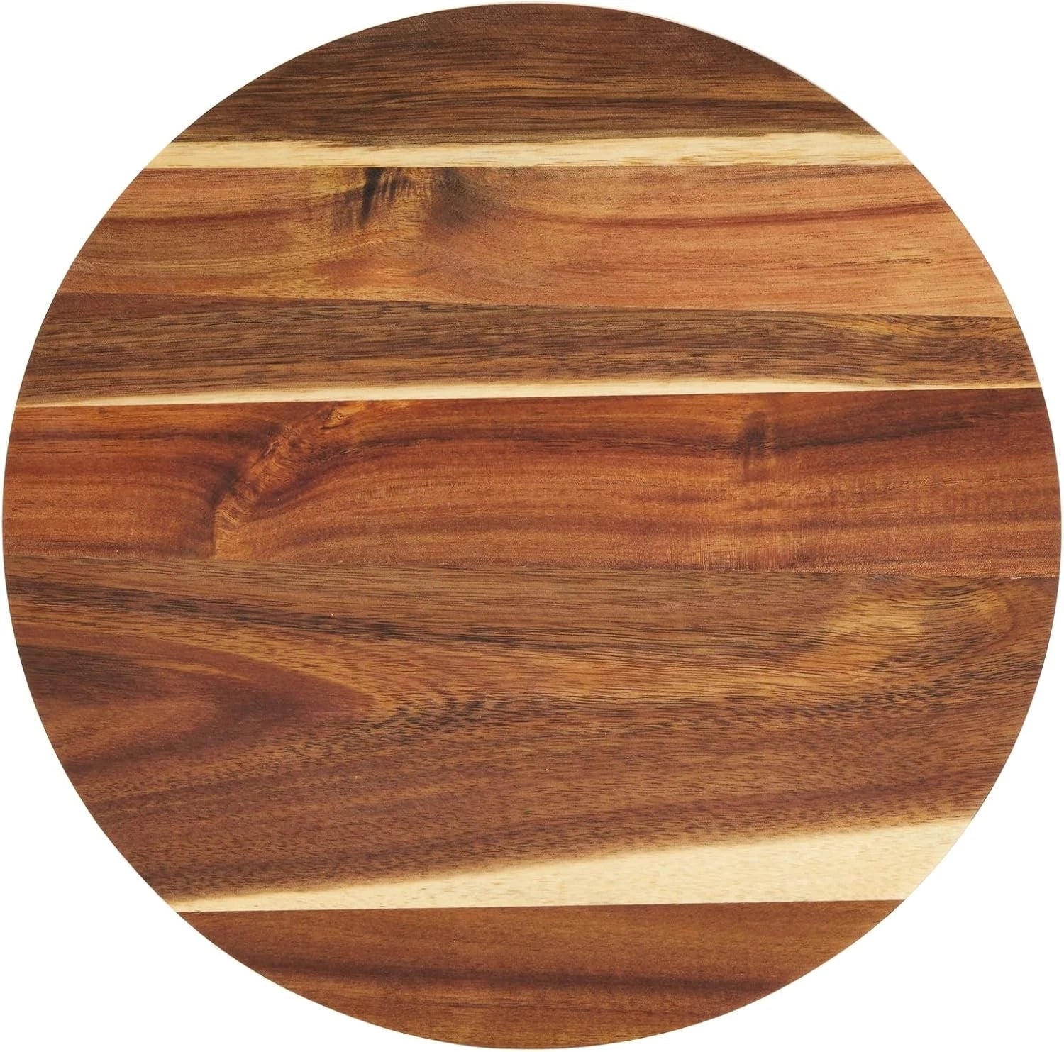 Round Acacia Wood Cake Stand for Wedding - Wooden Cake Stand for Appetizers 07FC0E-D4 - KOEEK