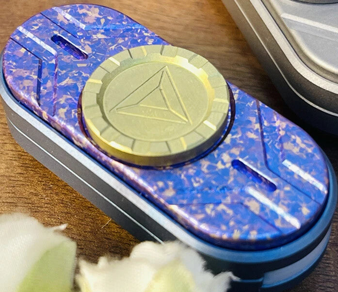 Novel Titanium Alloy Fidget Spinner EDC Fidget Slider 2 in 1 Stress Relief Toy 07FC0E-D4 - KOEEK