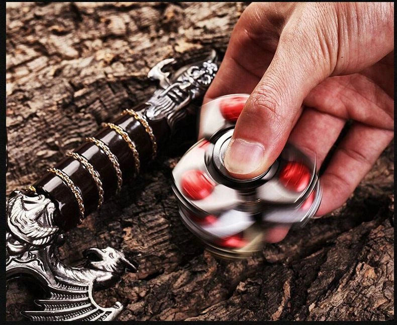 Steel Alloy Fidget Hand Spinner Finger Gyro Toys EDC Focus Stress Reliever Gift 07FC0E-D4 - KOEEK