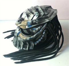 Predator Hand-painted Motorcycle Personality Full Face Laser Light Adult Helmet 07FC0E-D4 - KOEEK