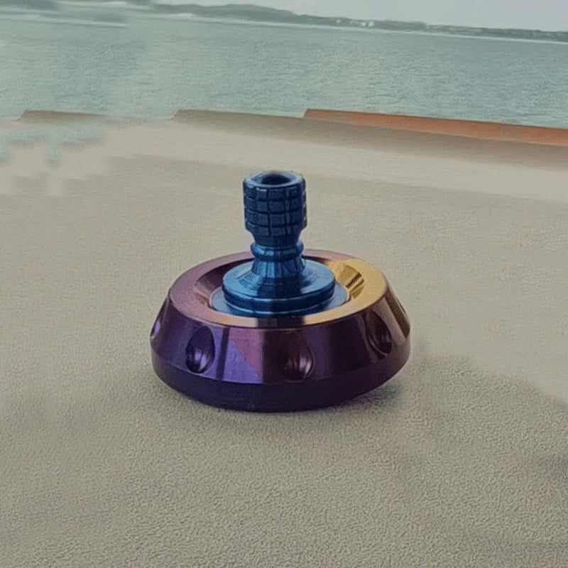 EDC Titanium Spinning Top Desktop Fidget Toy Stress Relief Metal Spinner Gift- 07FC0E-D4 - KOEEK