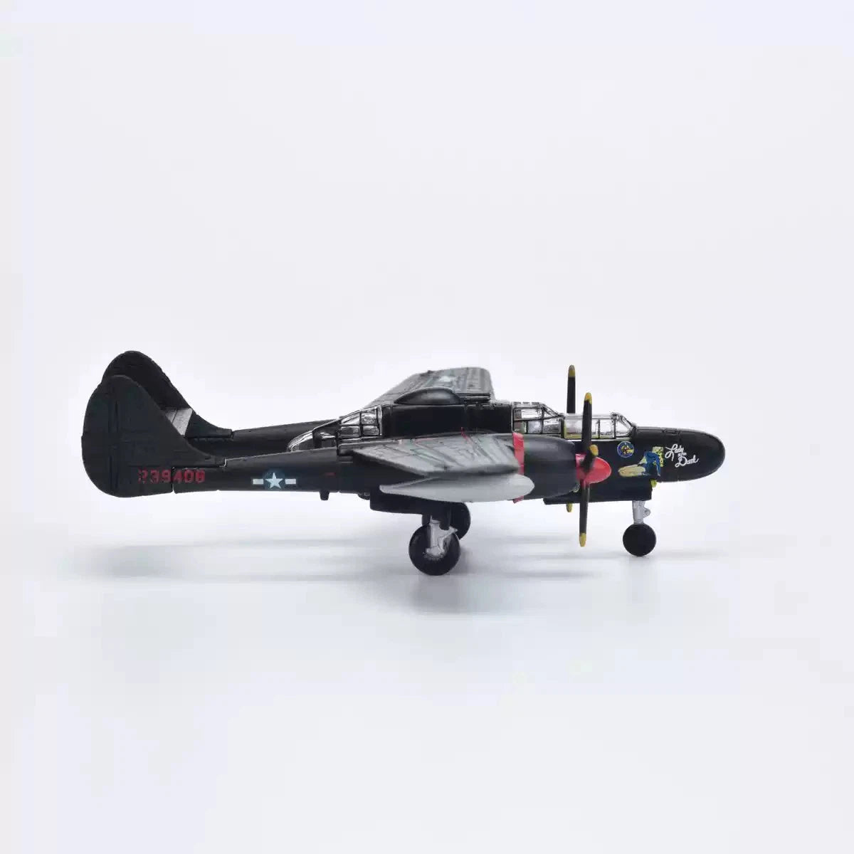 1/144 Scale US P-61 Black Widow Aircraft Black Color Diecast Metal Model 07FC0E-D4 - KOEEK